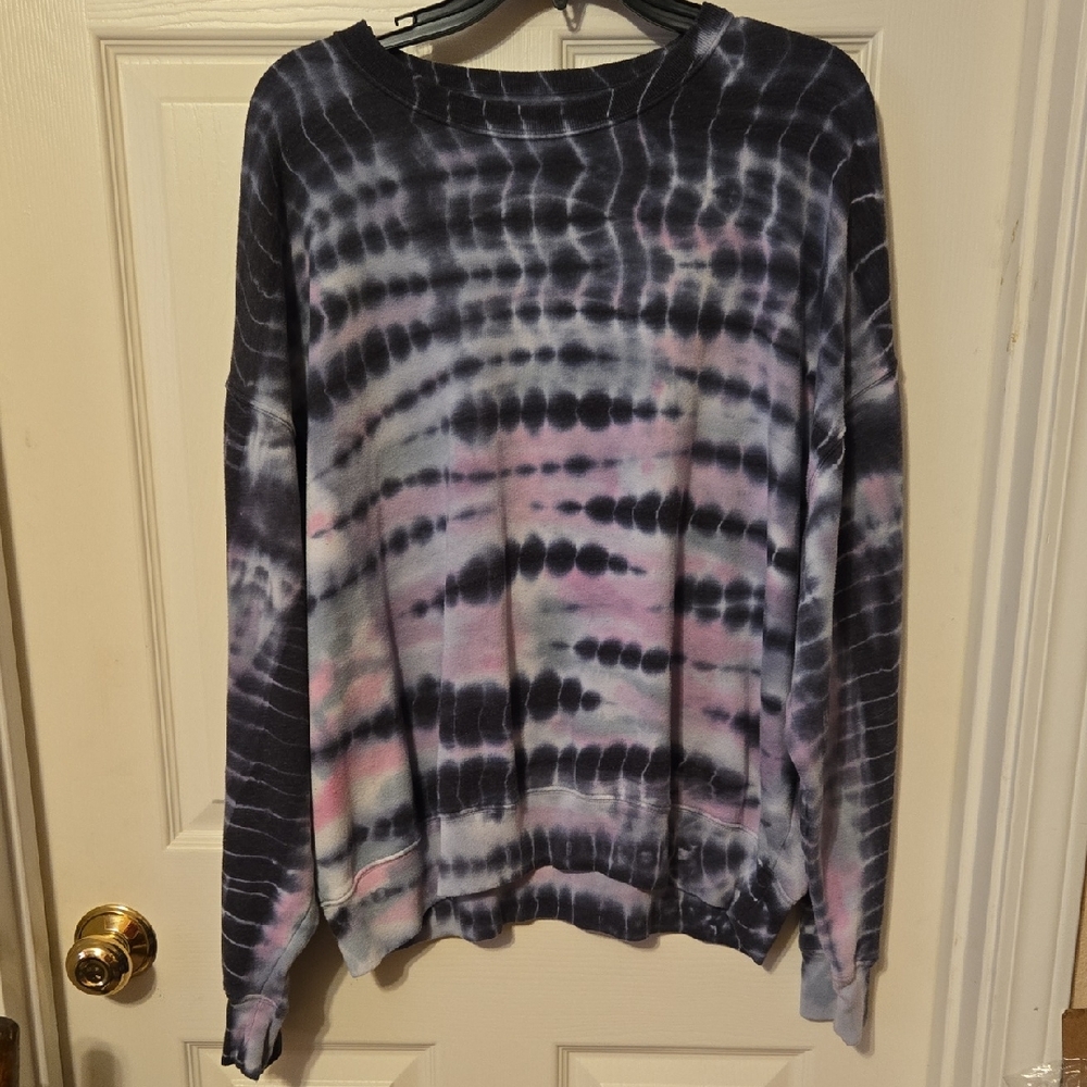 PINK Victoria's Secret Bamboo Multi Color Crew Sweatshirt - Picture 4 of 5